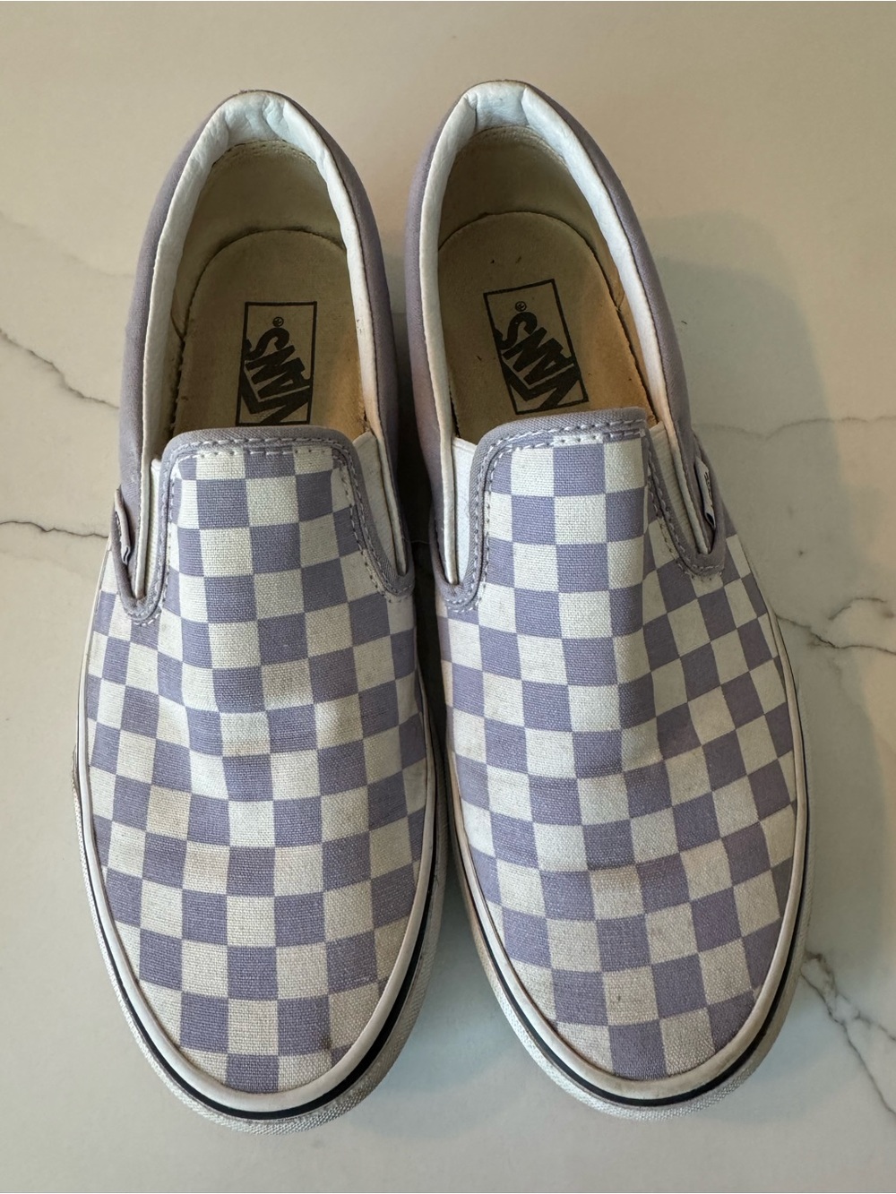 Vans Classic Slip-On Lavender White Checkerboard Men’s 8.5 Women’s 10